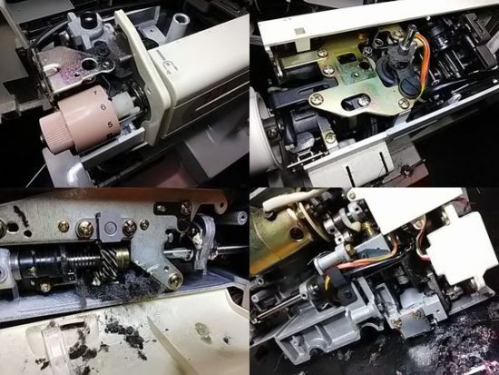 ジャノメコンビ2300SXのミシン修理分解画像